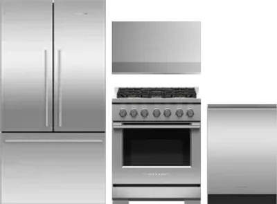 4 Piece Package Includes Refrigerator, Range, Hood And Dishwasher